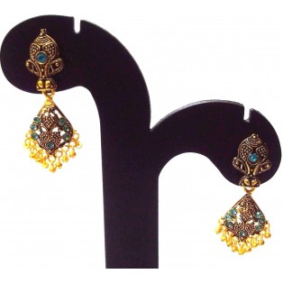 Golden Oxidized Earrings Jhumka Jhumki Bolly Imitation Jewelry Drop Dangle EA113